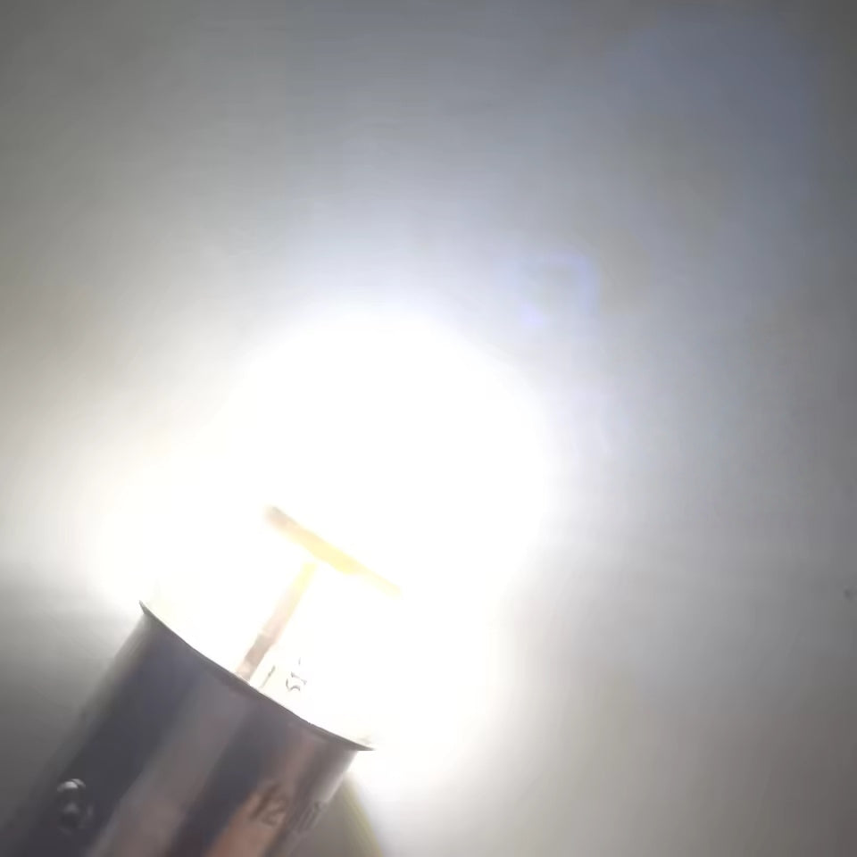 2 x Cool White G18 BAY15D 1157 6V 12SMD 100LM LED Globes (2pcs)