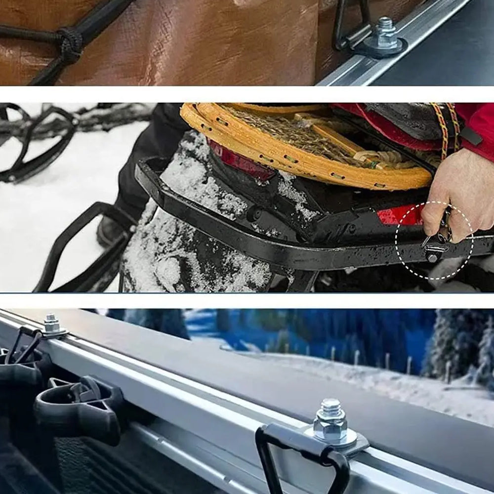 10pcs D Ring Cargo Tie Down Anchors V Ring Bolt On Tie Down Points Truck Trailer