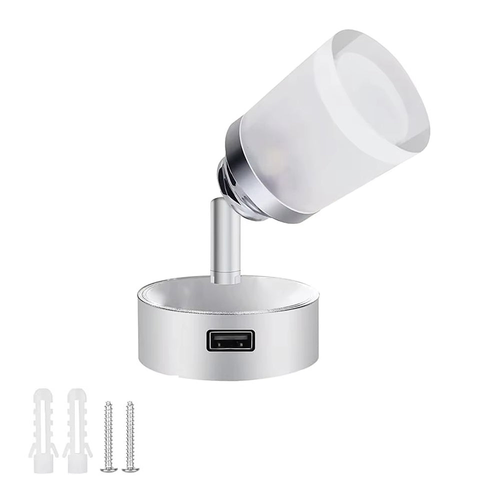 12v-24v Bedside Reading Light USB 3 Mode Touch Switch Cool, Warm,Natural White