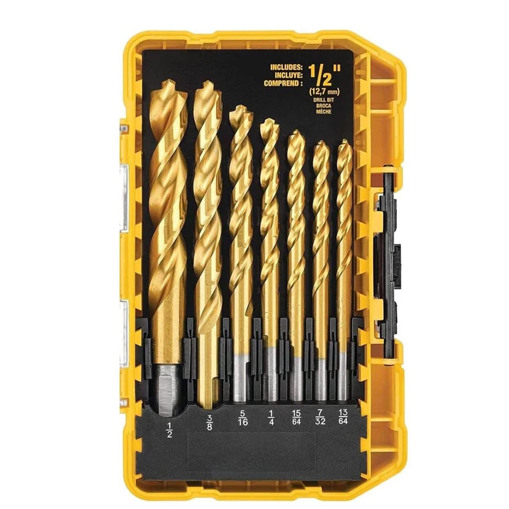 DEWALT DW1361 Titanium Twist Drill Bit Woodworking Metal Drill Bits 21pcs Kit