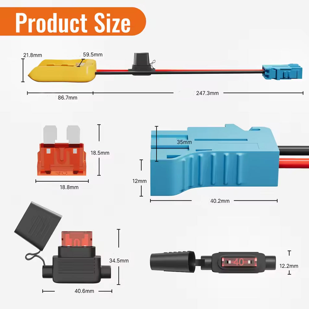 1 x Dewalt 20V Power Wheel Battery Adapter Compatible Peg-Perego Children's Toy