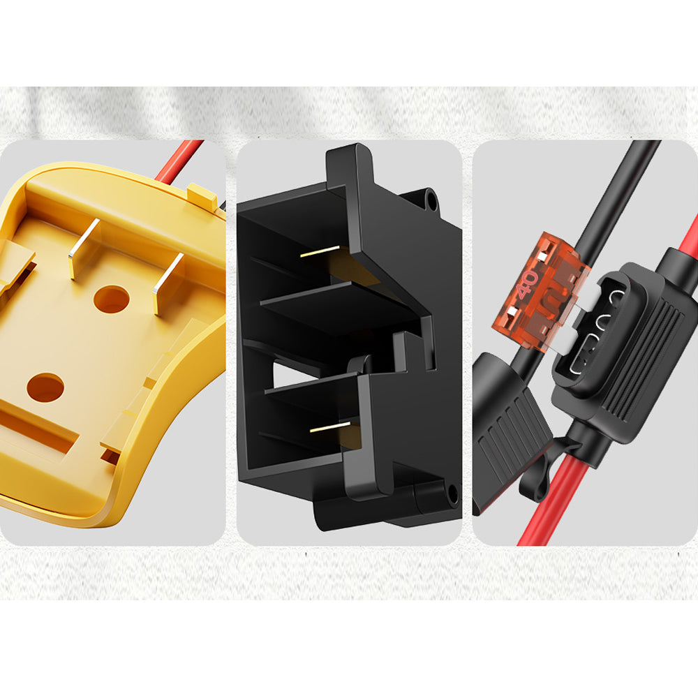 1 x Dewalt 20V Power Wheel Battery Adapter Compatible with Fisher 12 Volt Power