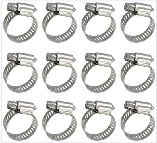 10 x 22-32mm Strong Stainless Steel Hose Clamps wide 10mm x 0.3mm Thick (10pcs)