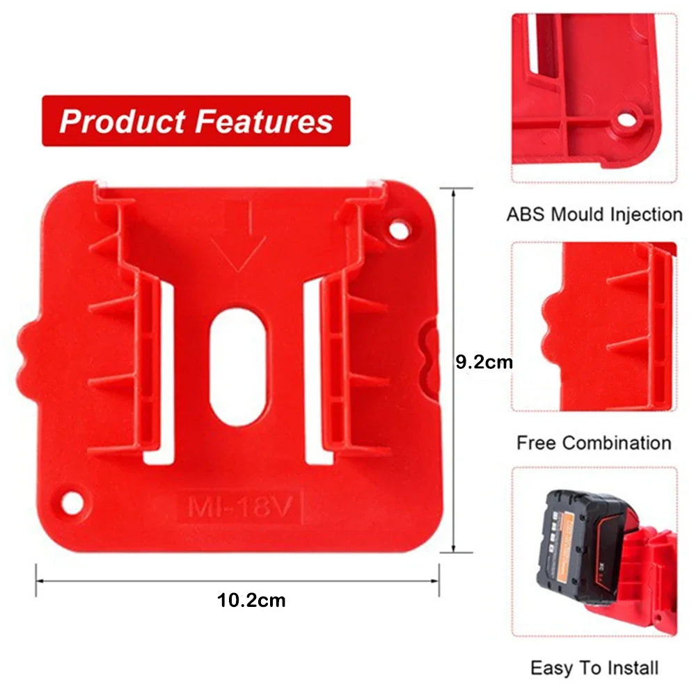 1 x Battery Holder Wall Mount Battery Storage Dock for Milwaukee M18 18V Battery