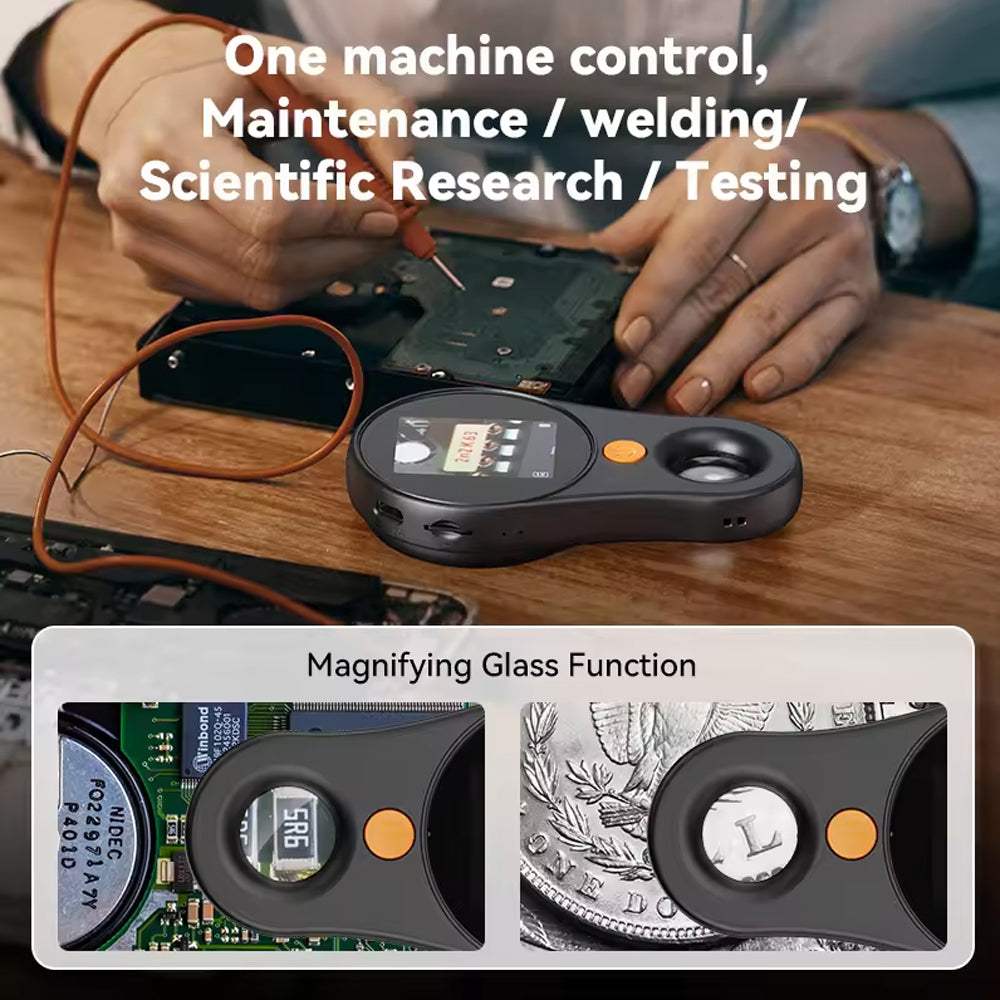 2 inch 500X Digital Microscope 1080P 8LEDs Electronic Repair Magnifying Glass