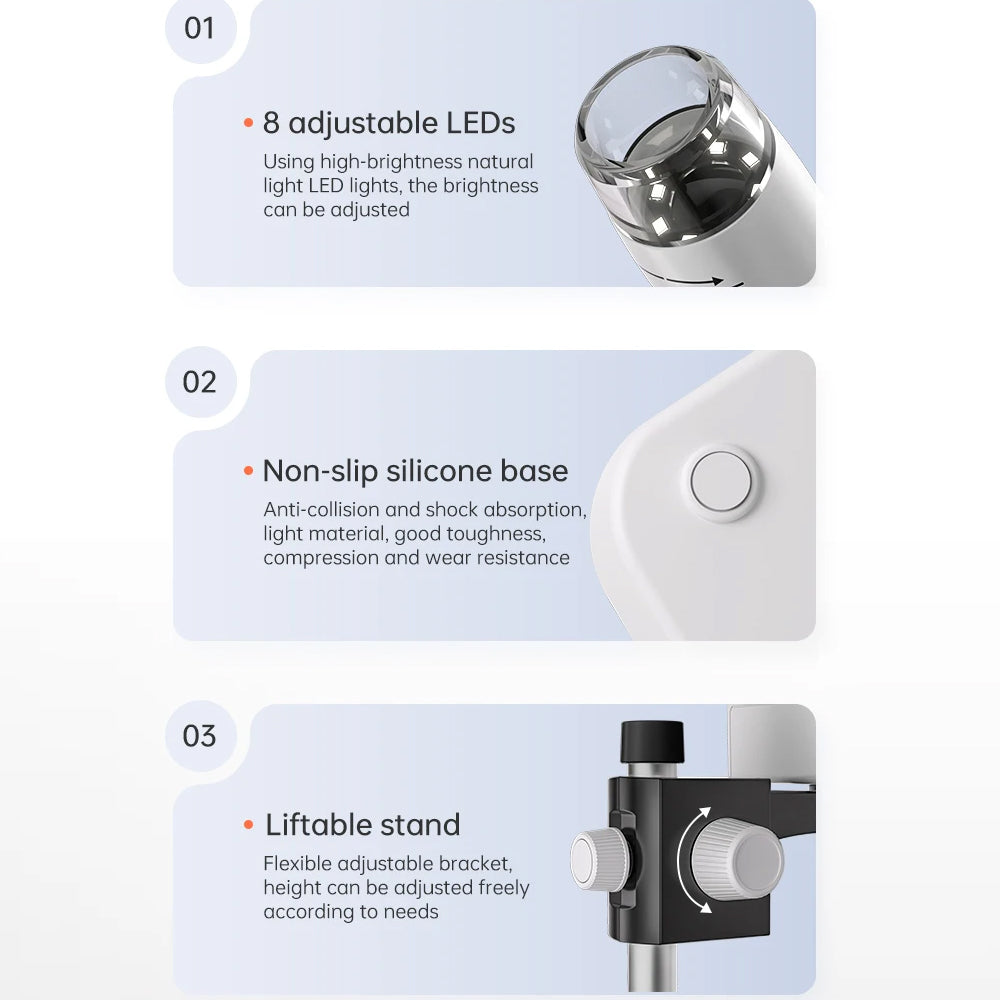 1000X Digital Microscope 4.3" IPS 1080P LED Coin Microscope Electronic Repair