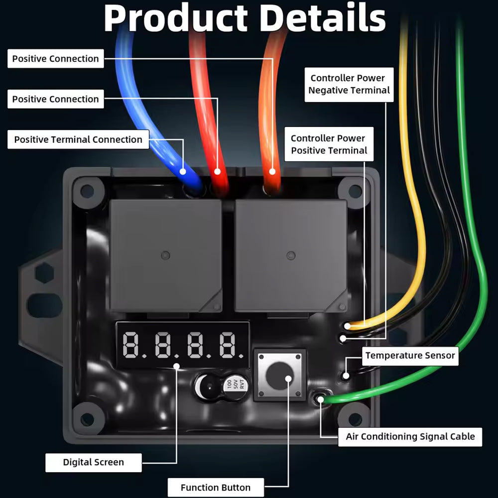 Digital Radiator Fan Controller #0444 Electric Thermatic Fan 12V-24V 40°C-110°C