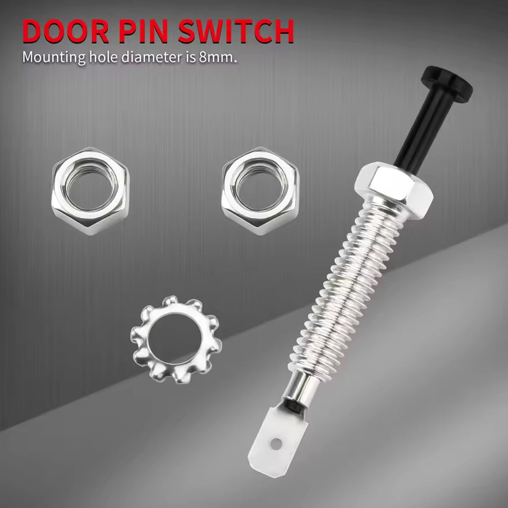 5pcs Door Pin Switch Car Hood Jamb Adjustable Momentary On/Off 12V 20A for Trunk