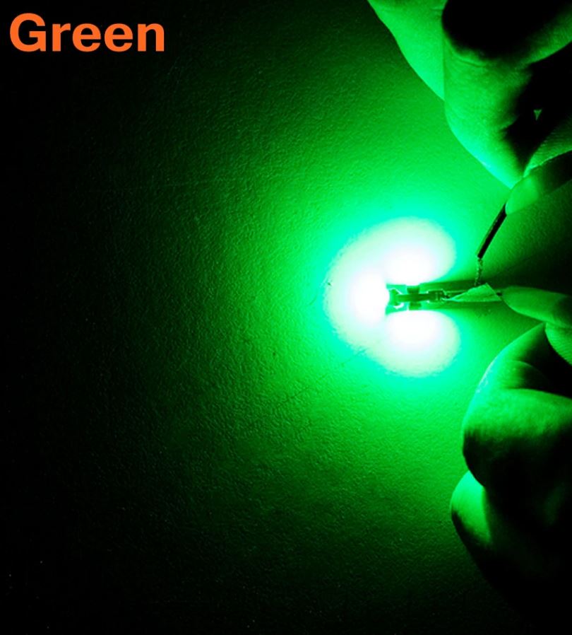10 x GREEN T5 Super Bright Canbus 9smd 200 Lumens GREEN LEDS FOR DASH (10pcs)
