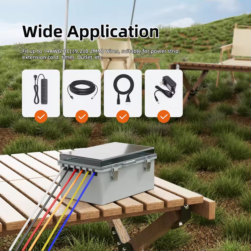 Waterproof Outdoor Electrical Box 290x190x140MM Extension Cord Cover Connection