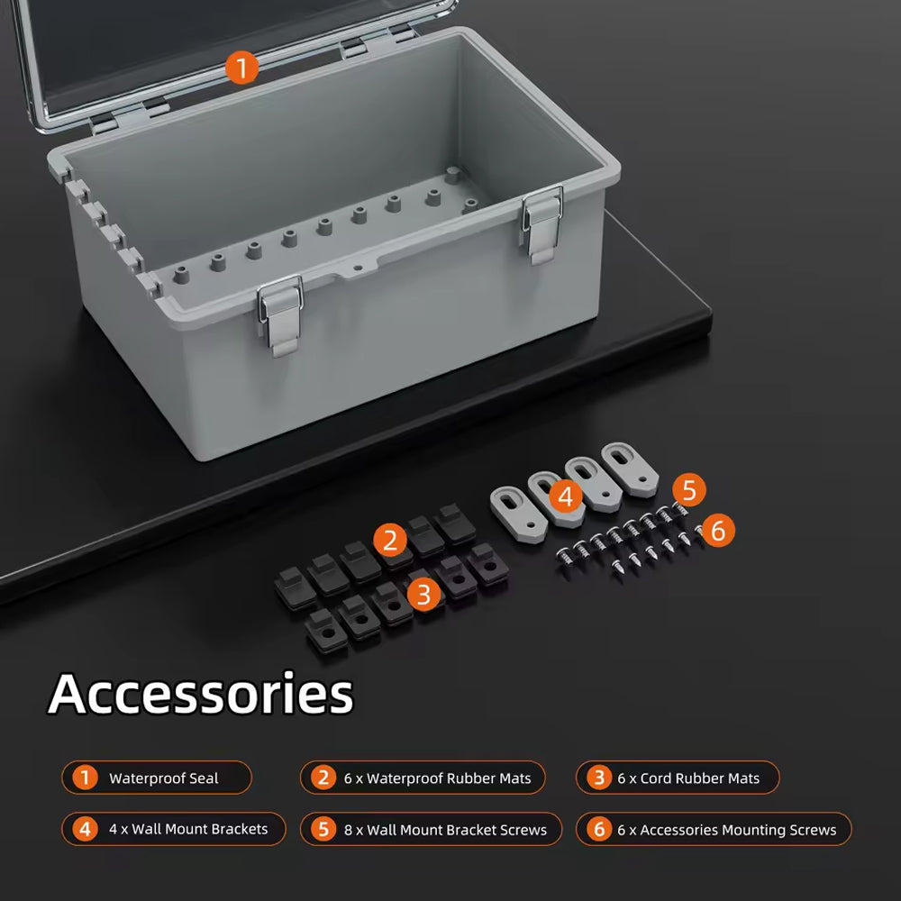 Waterproof Outdoor Electrical Box 290x190x140MM Extension Cord Cover Connection