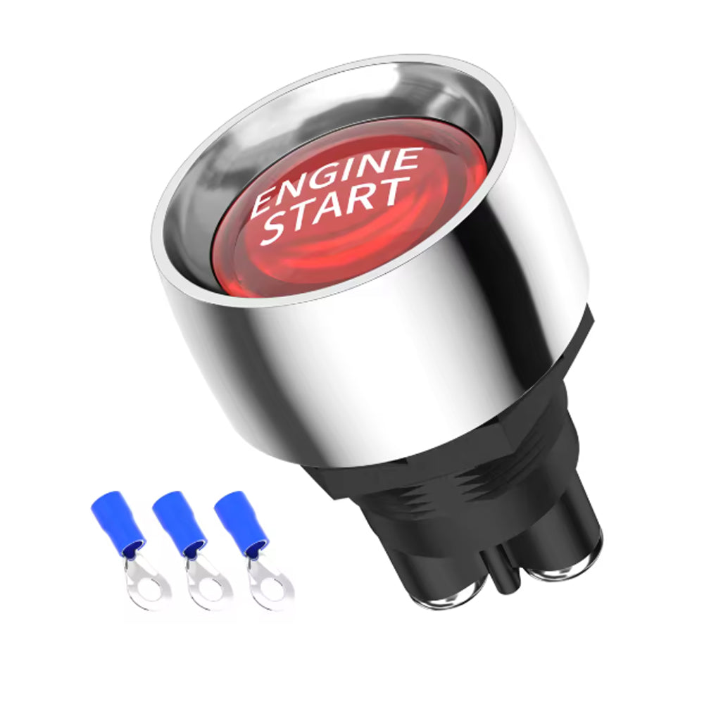1 x Red Car Engine Start Ignition Switch 12V 50A 3 Pin SPST Push Button Switch
