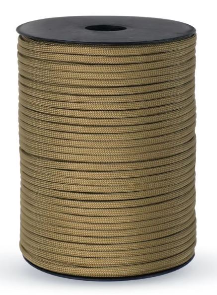 100m Khaki 550lb Military 9 core Paracord Rope 4mm Outdoor Camping Rope