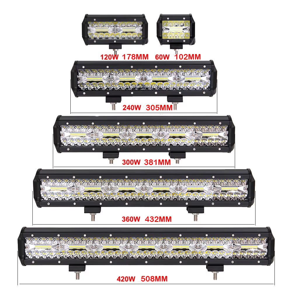 1pc LED Light Bar 60LEDs 229mm Flood Beam Spot Beam Combine LED Work Light Bar