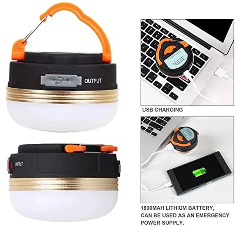 10w Rechargable LED 1800mah Camp light hang and magnetic USB Charge Light (1pc)