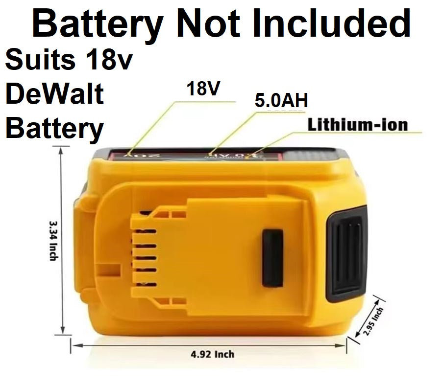 Dewalt 18v Battery spot light with twin USB outlets for charging phone 1pc