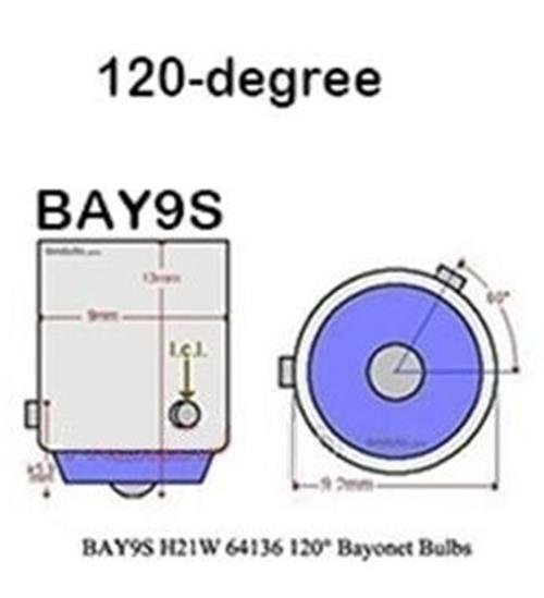 10 x BAY9S 12v 21w Halogen filament incandescent globe 120 degree 10pcs