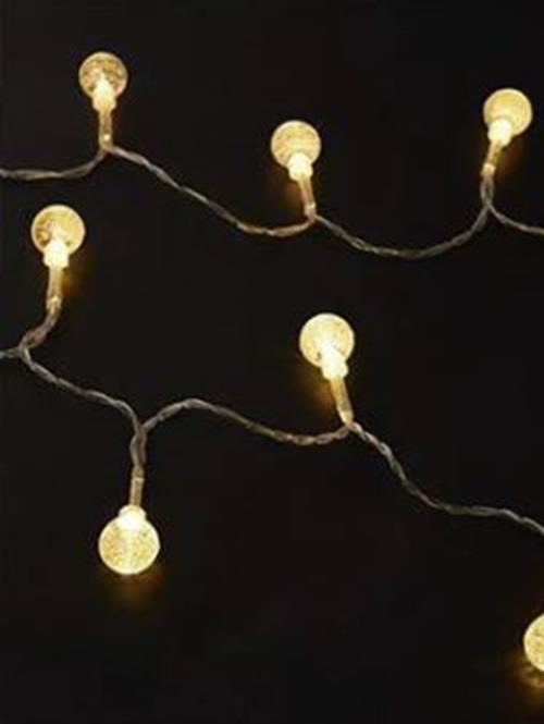 1.5m Warm White 10 Boho Crystal Ball Garland String Lights USB Powered