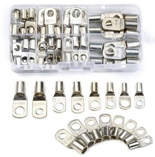 90 Assorted Solder Crimp eye terminals Lugs 6mm 8mm 10mm eye terminals (90pcs)