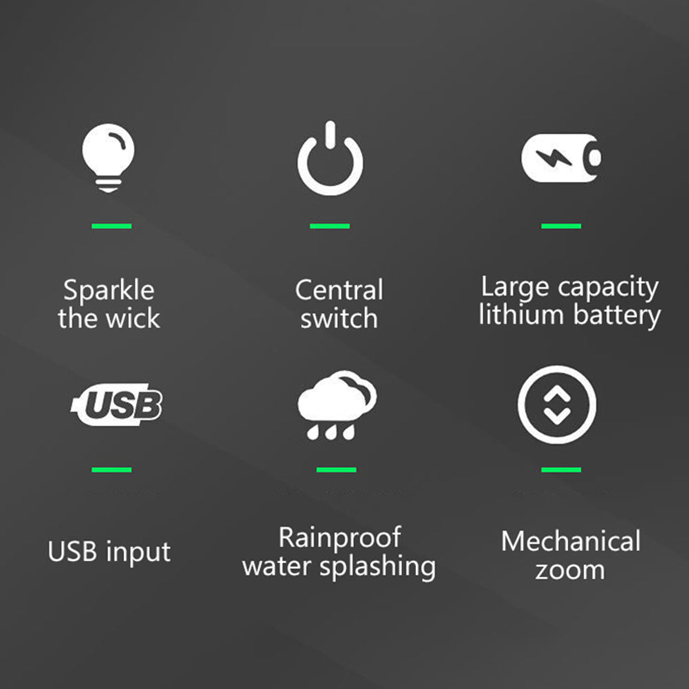 USB Durable and Bright Rechargable Torch with Central switch multi Beam Anglels