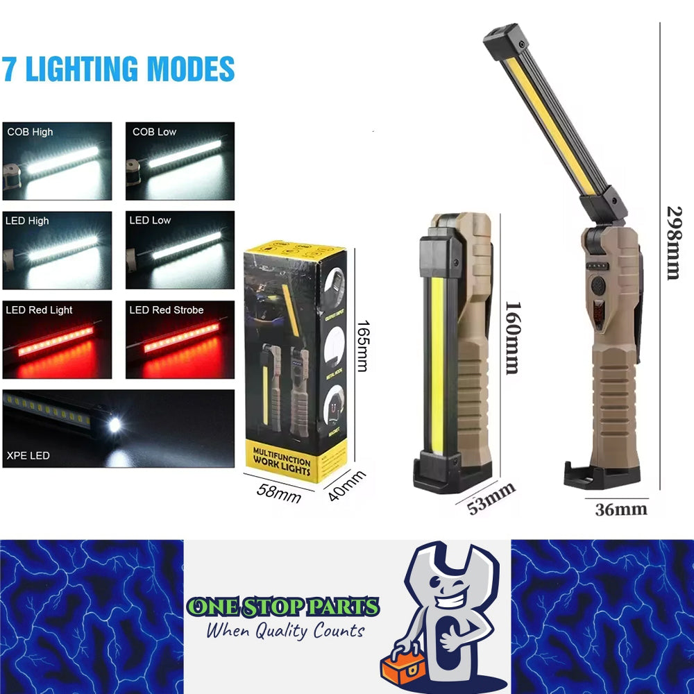 Folding LED Work Light Portable Camping Light Rechargeable Torch LED Flashlight