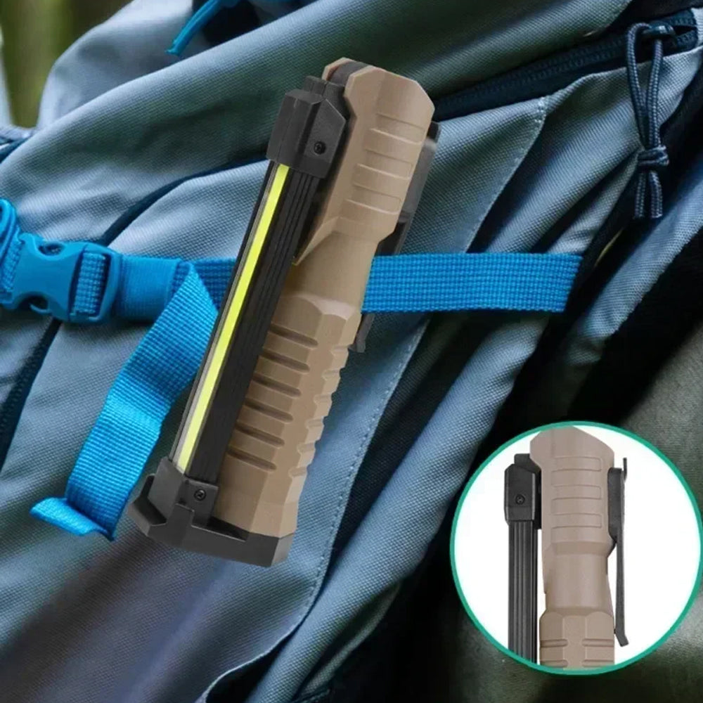 Folding LED Flashlight Portable Camping Light Torch Rechargeable LED Work Light