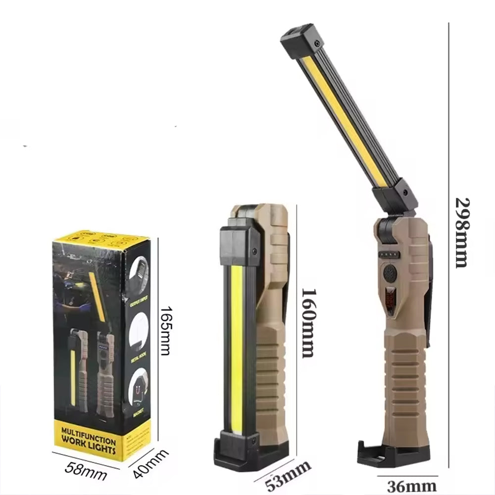 Folding LED Work Light Portable Camping Light Rechargeable Torch LED Flashlight