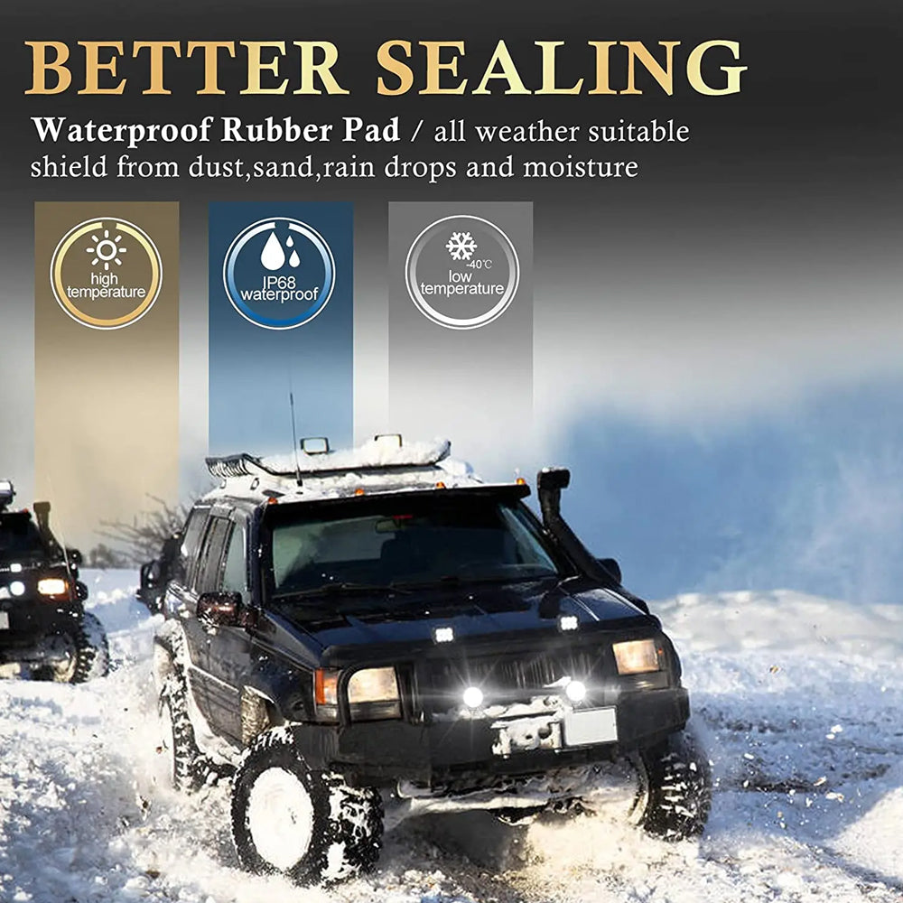 6 x Round LED Work Light 112mm 99W 12-24V 6000K Spot Flood Beam Combo Work Light