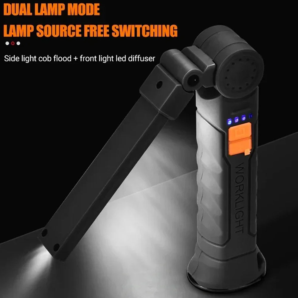 Folding LED Flashlight 144mm Rechargeable LED Torch Portable LED Work Light