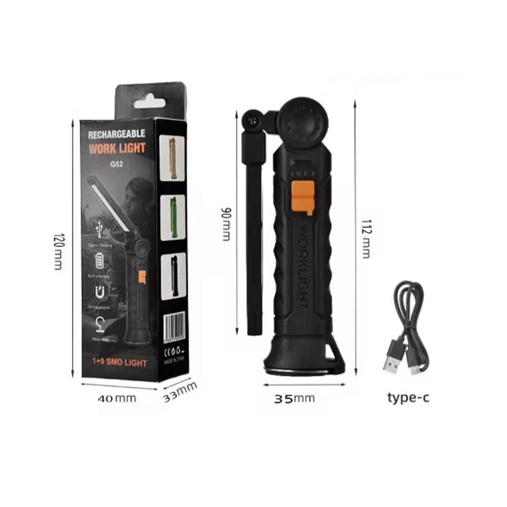 Folding LED Flashlight Rechargeable LED Torch Portable Battery LED Work Light