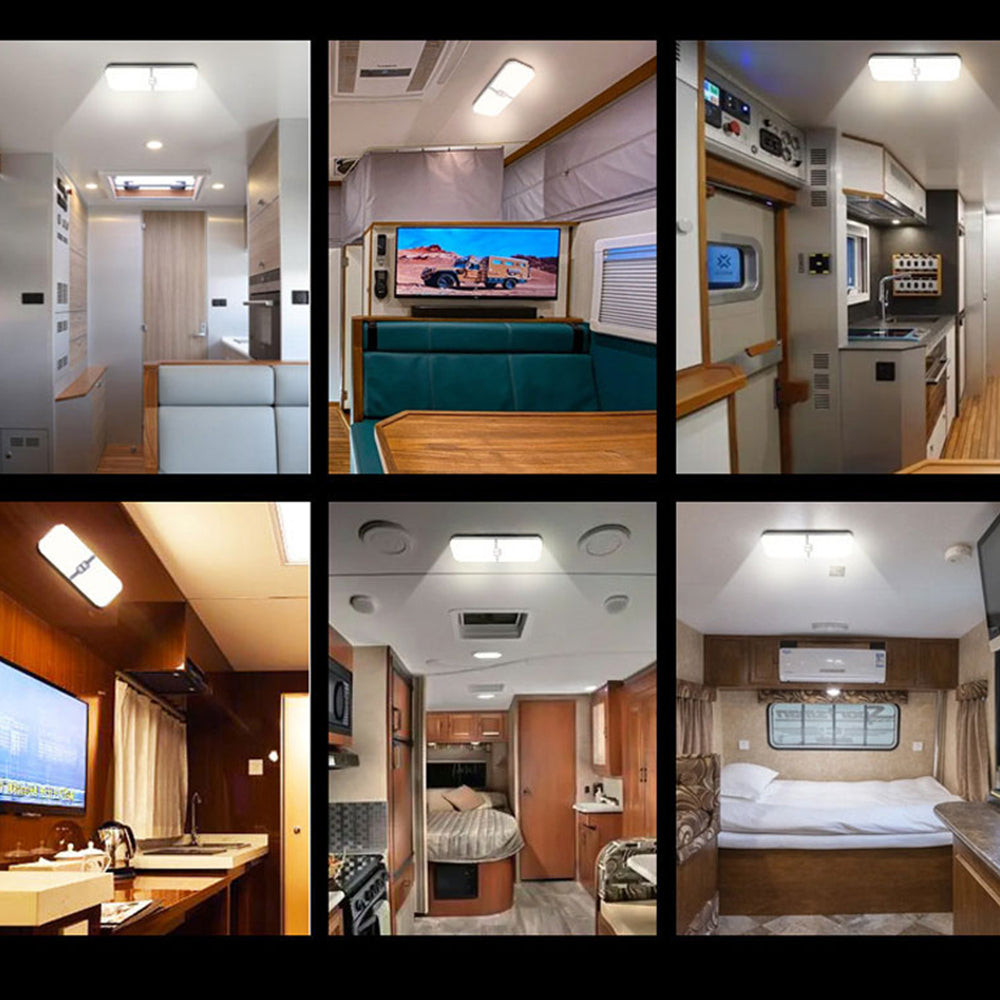 12v 48 Cool White LED Interior Dome Lamp with Switch with Frosted Lens