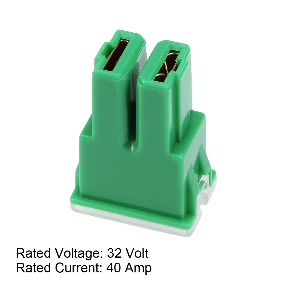 1 x 40Amp Green Medium Female Slow Blow Fuse Block 15mmx22mmx32mm High 40A Fuse