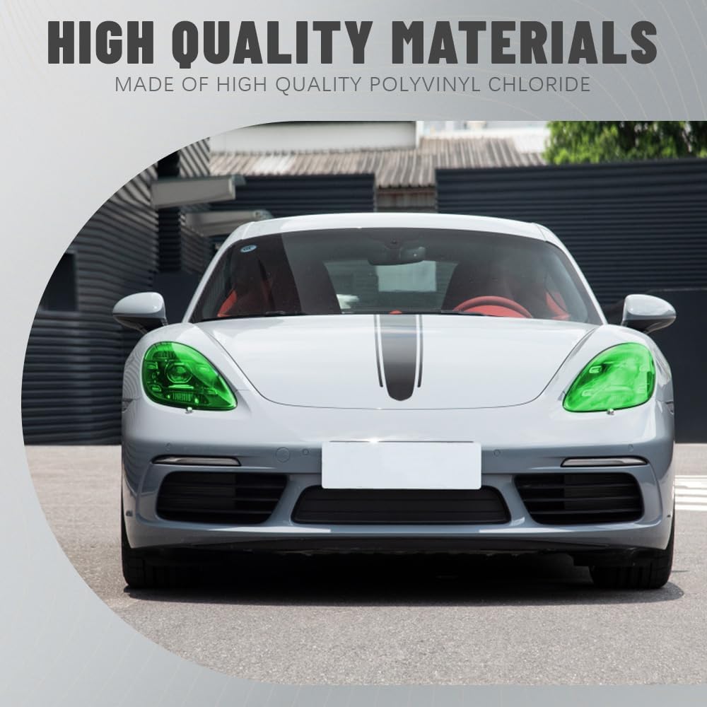 Green PVC Tint Film Wrap for Headlights and Tail Lamps 30cm x 120cm Green Film