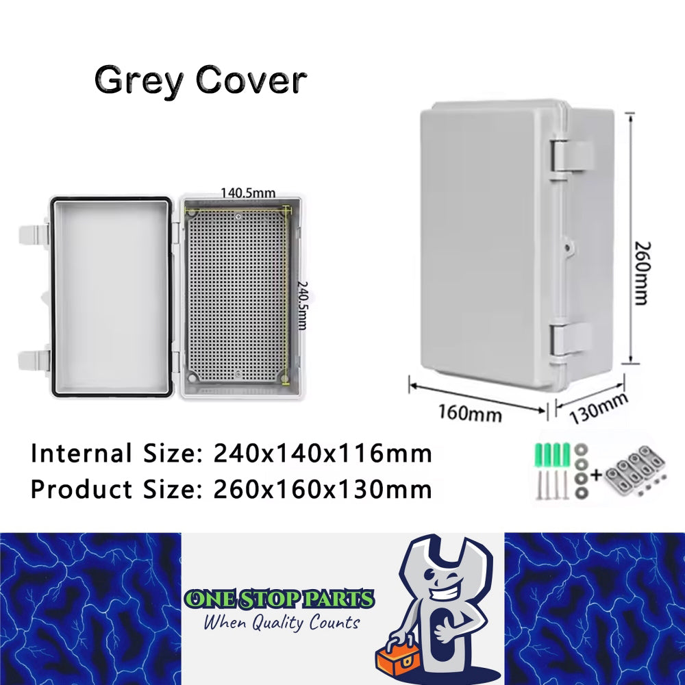 Waterproof Electrical Box 260x160x130mm Plastic Outdoor Enclosure Junction Box