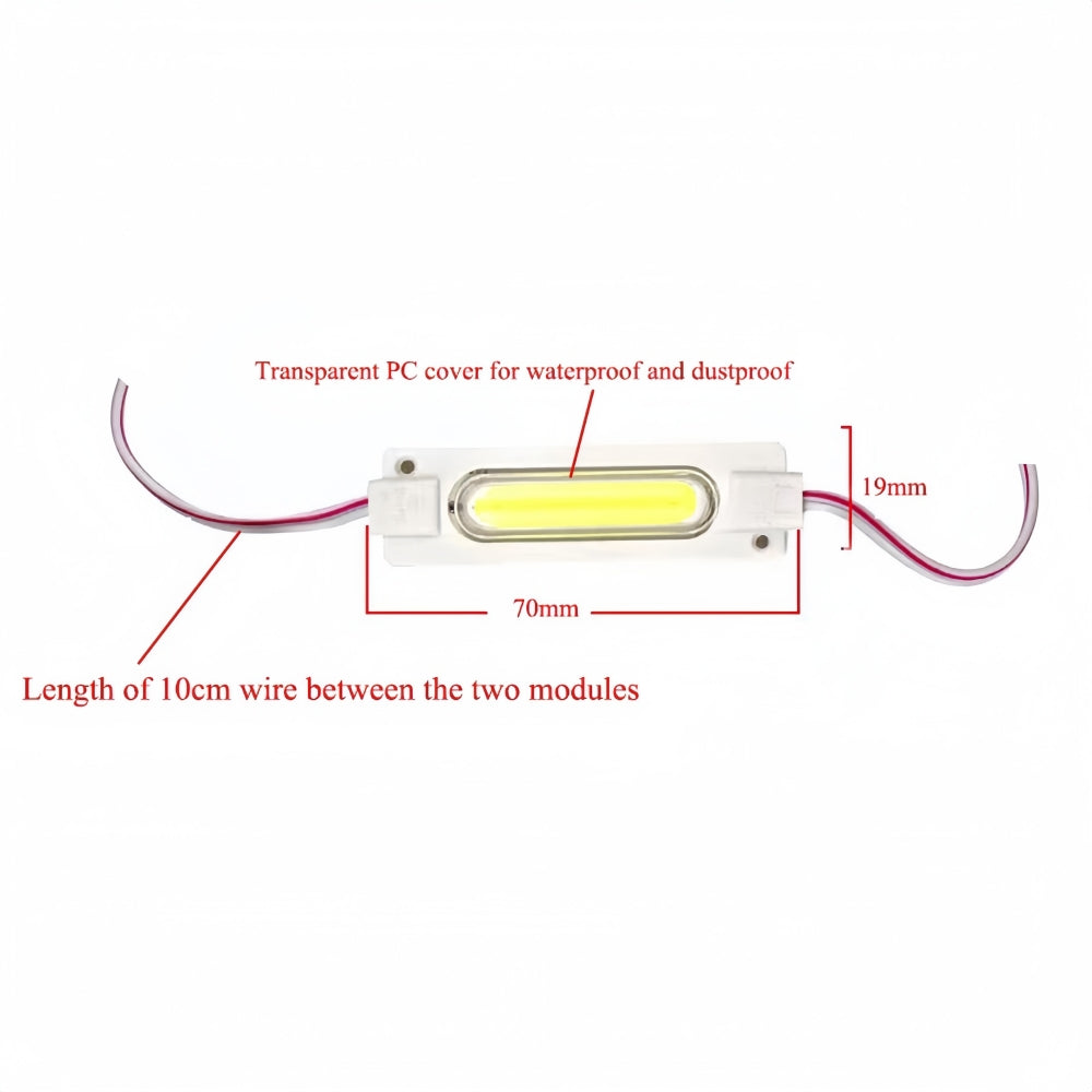 20 x 12v Green Adhesive Super Bright LED COB Modules (20pcs)