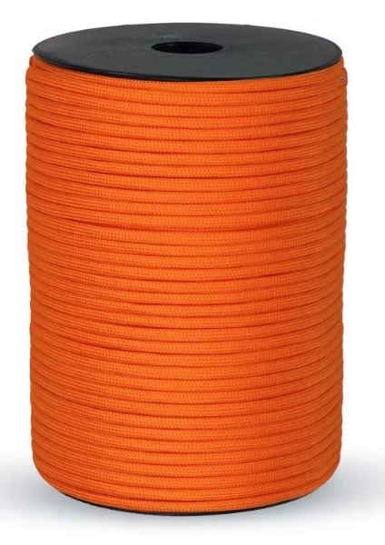 100m Orange 550lb Military 9 core Paracord Rope 4mm Outdoor Camping Rope