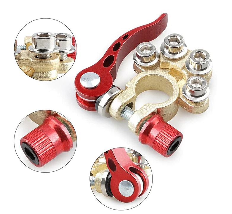 2 x Battery Terminals Positive Negative quick Release Multi Terminals (Style 5)
