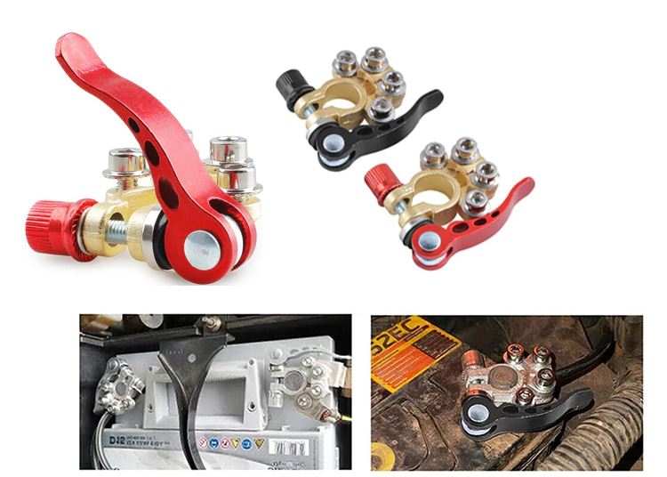 2 x Battery Terminals Positive Negative quick Release Multi Terminals (Style 5)