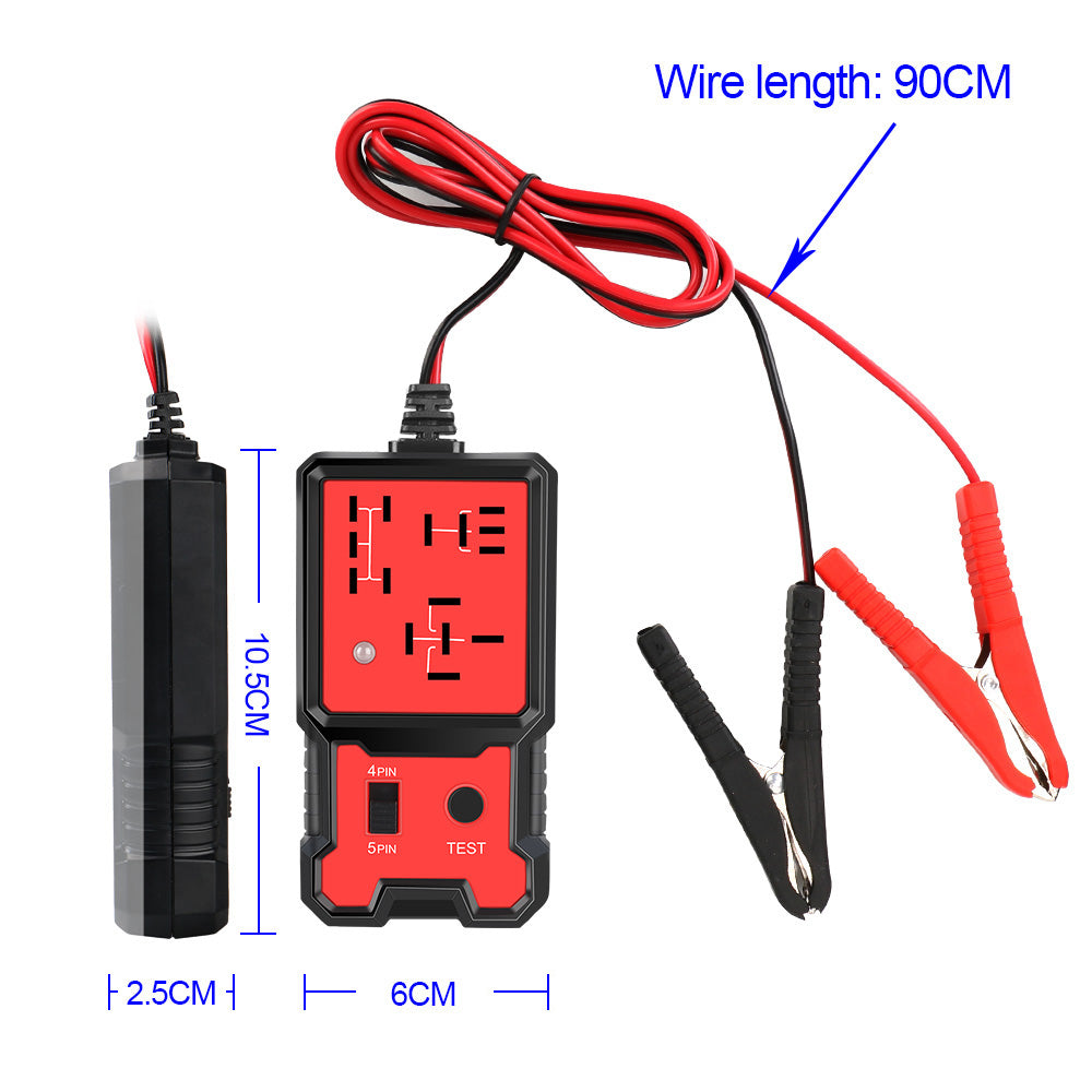 12v 4 and 5 Pin Relay Tester with LED Indicator to Confirm Good or Bad Relay Red