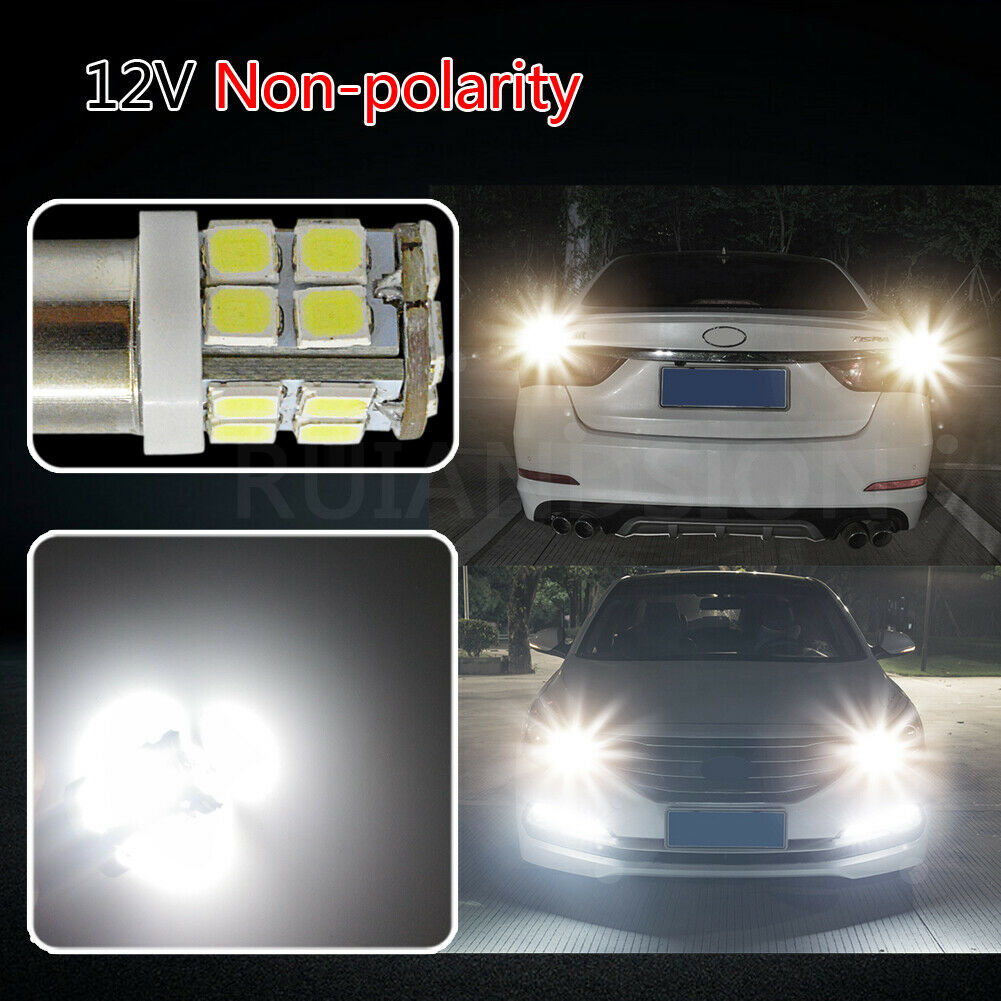 2PCS 12v BAX9S 20 SMD H6W 150LM COOL WHITE 6000K 150 DEG BASE PINS