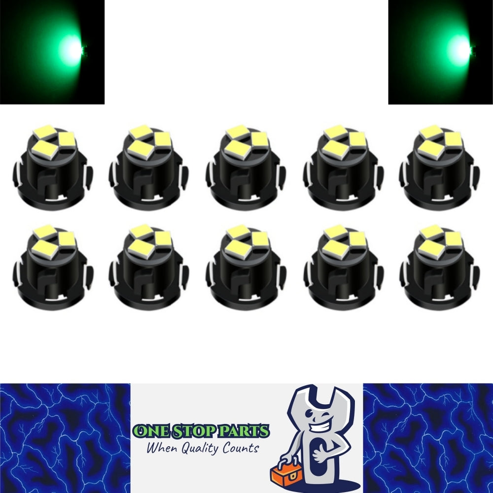 10 x T4.2 Neo 10mm 3x2016smd 600lm 12v Green Dash illumination LEDs (10pcs)