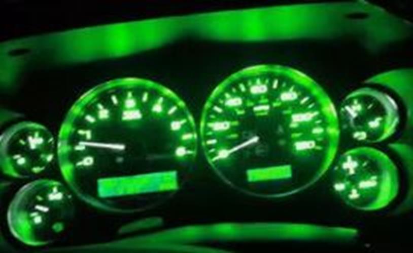 10 x T10 Green 12v LED Cob Flat Face Super Bright for Dash Cluster (10pcs)