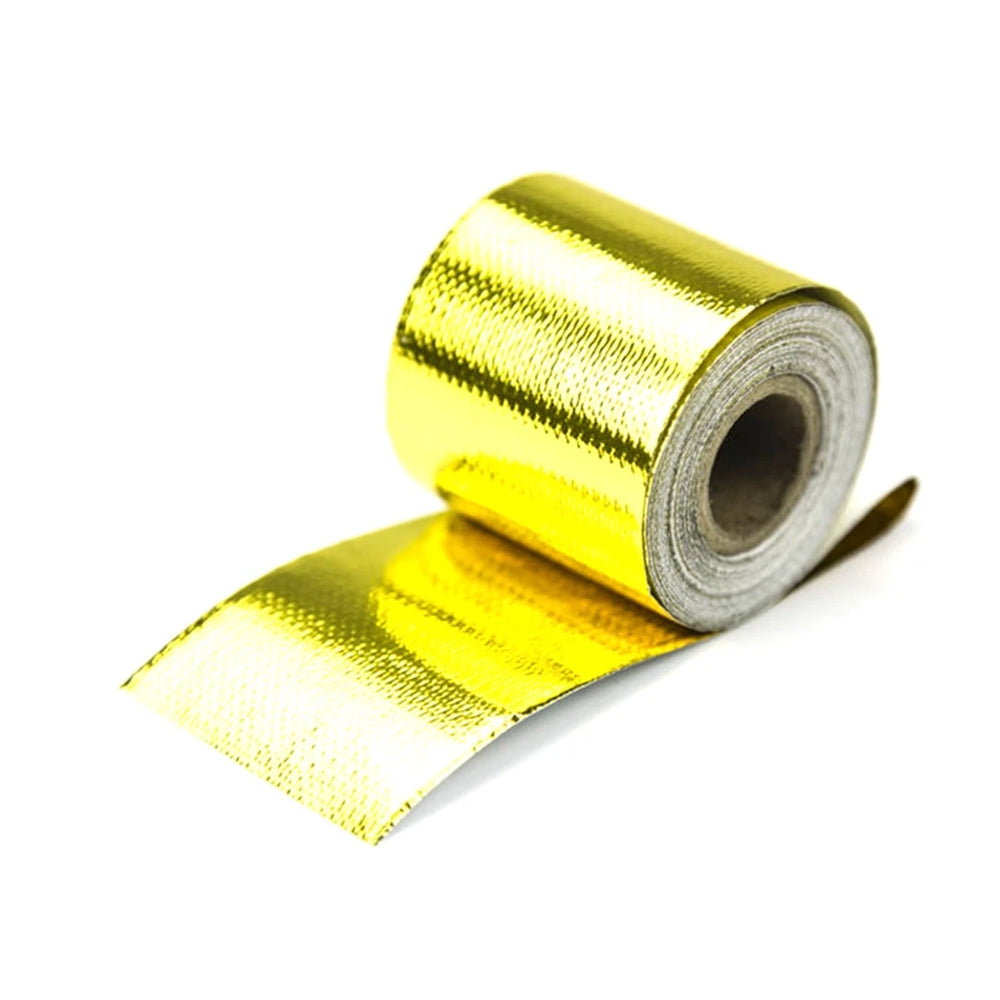 5m Gold Exhaust Heat Wrap Tape Turbo Shield Roll for Car Motorcycle Engine
