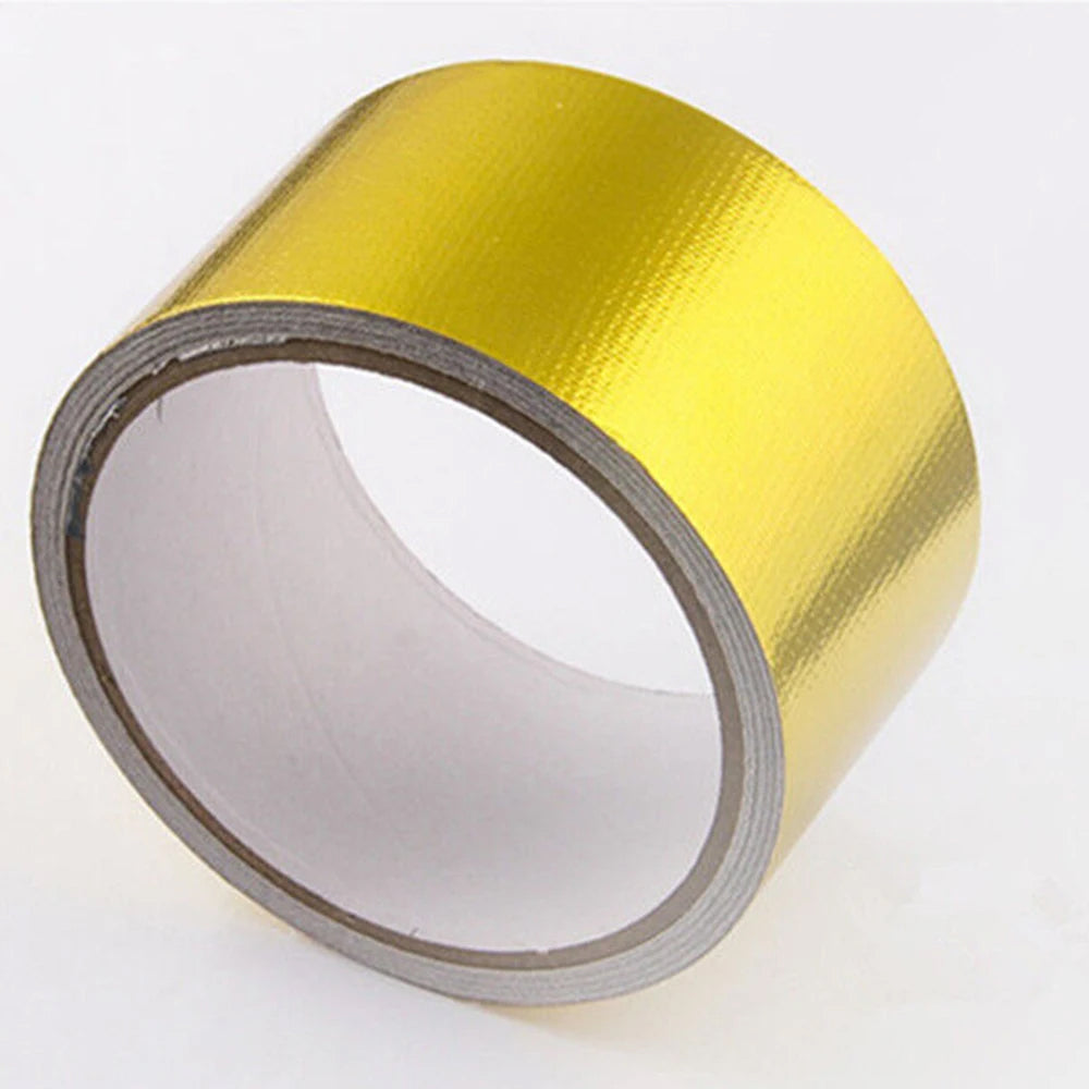 5m Gold Exhaust Heat Wrap Tape Turbo Shield Roll for Car Motorcycle Engine