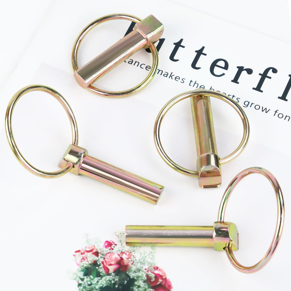 8pcs 11mm O-shape Lynch Pin Heavy Duty Steel Coupler Latch Ring Clip Hitch Pins