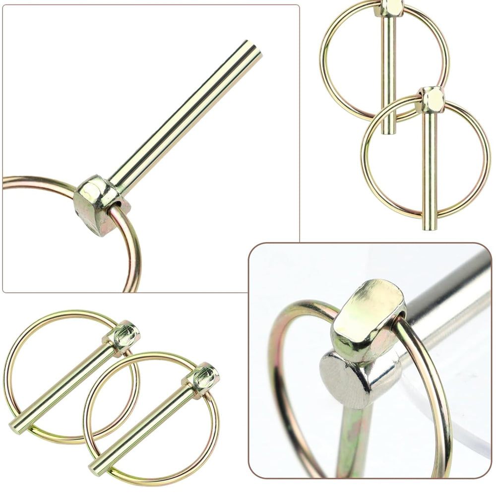 8pcs 4.5mm O-shape Lynch Pin Heavy Duty Steel Coupler Latch Ring Clip Hitch Pins