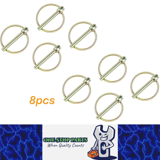 8pcs 4.5mm O-shape Lynch Pin Heavy Duty Steel Coupler Latch Ring Clip Hitch Pins