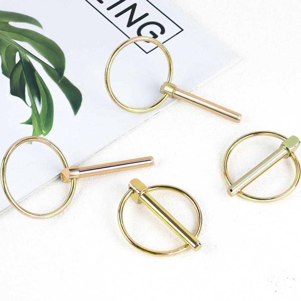 8pcs 6mm O-shape Lynch Pin Heavy Duty Steel Coupler Latch Ring Clip Hitch Pins