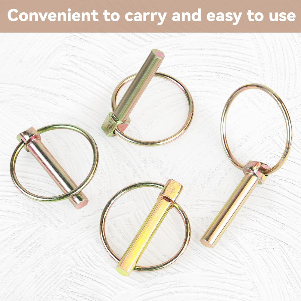 8pcs 8mm O-shape Lynch Pin Heavy Duty Steel Coupler Latch Ring Clip Hitch Pins