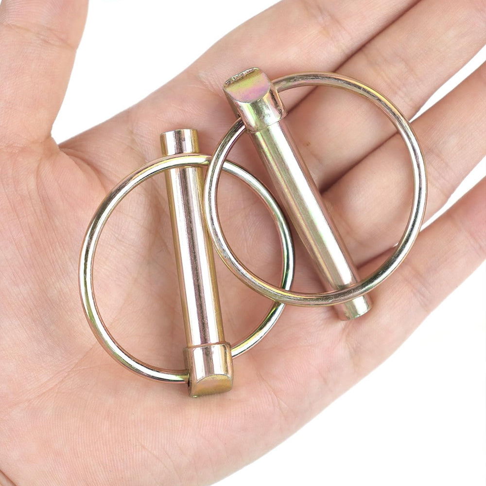8pcs 8mm O-shape Lynch Pin Heavy Duty Steel Coupler Latch Ring Clip Hitch Pins